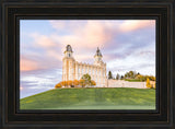 Manti Utah Temple - Pastel Sky by Lance Bertola