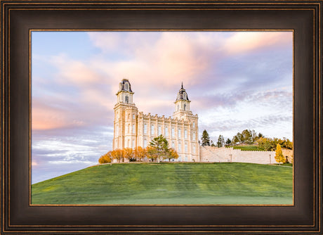 Manti Utah Temple - Pastel Sky by Lance Bertola