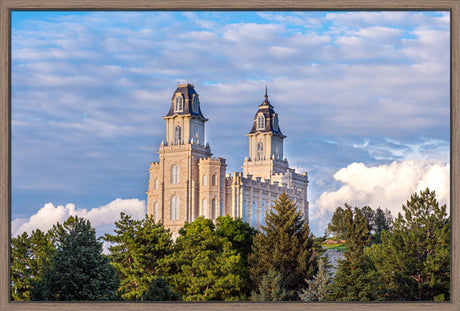 Manti Temple - In the Clouds by Lance Bertola