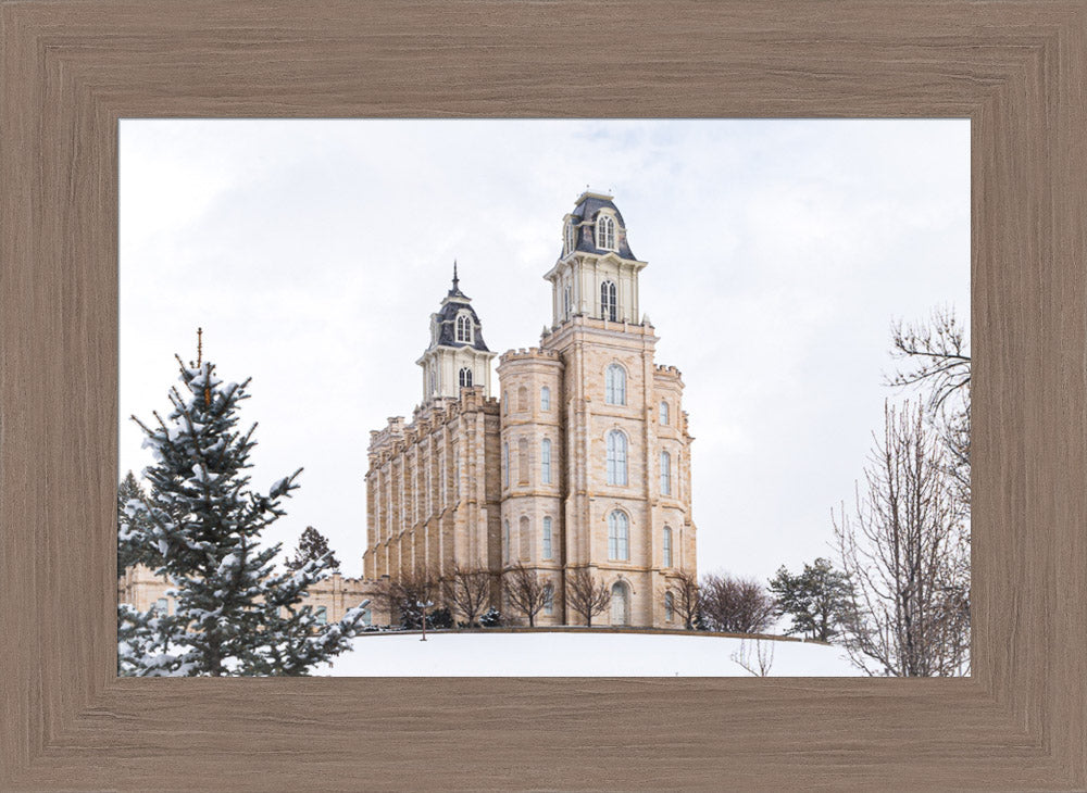 Manti Temple - Winter Storm by Lance Bertola