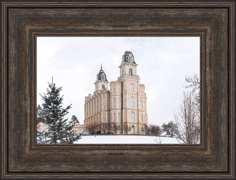 Manti Temple - Winter Storm by Lance Bertola