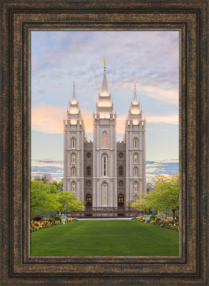 Salt Lake City Utah Temple - Spring Tranquility by Lance Bertola