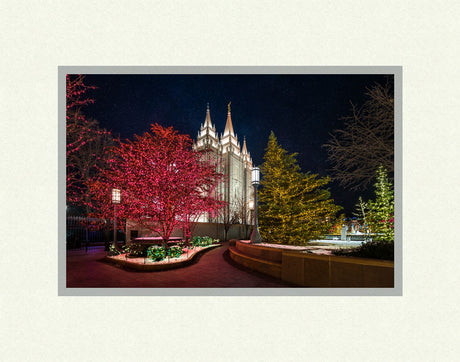 Salt Lake Temple - Christmas Pathway by Lance Bertola