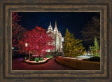 Salt Lake Temple - Christmas Pathway by Lance Bertola