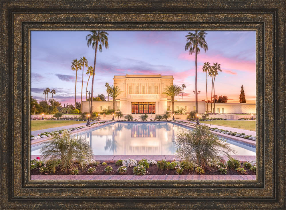 Mesa Arizona Temple - Reflection Pool by Lance Bertola