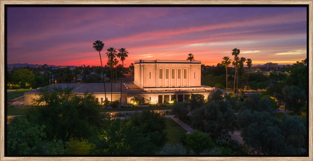 Mesa Temple - Sunset West by Lance Bertola