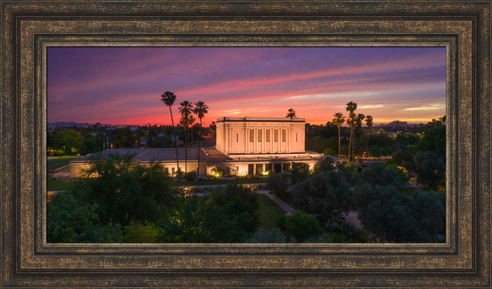 Mesa Temple - Sunset West by Lance Bertola