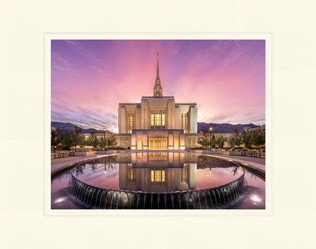 Ogden Utah Temple - Sunrise Reflection by Lance Bertola