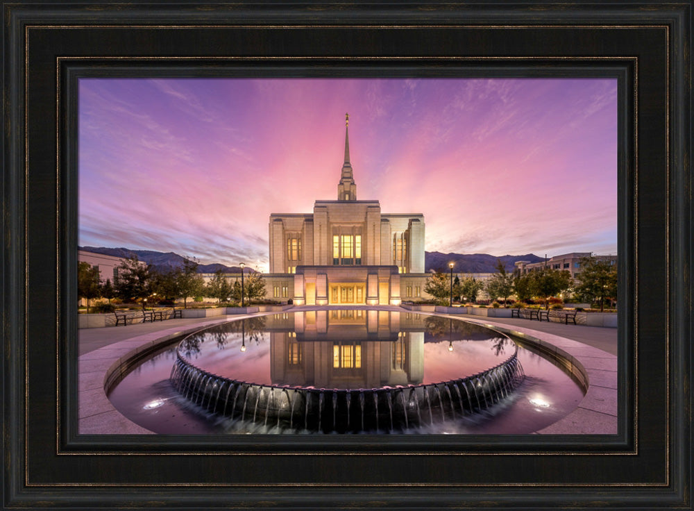 Ogden Utah Temple - Sunrise Reflection by Lance Bertola