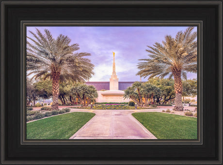 Las Vegas Nevada Temple - Palm Trees by Lance Bertola