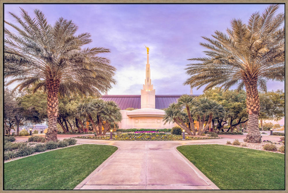 Las Vegas Nevada Temple - Palm Trees by Lance Bertola