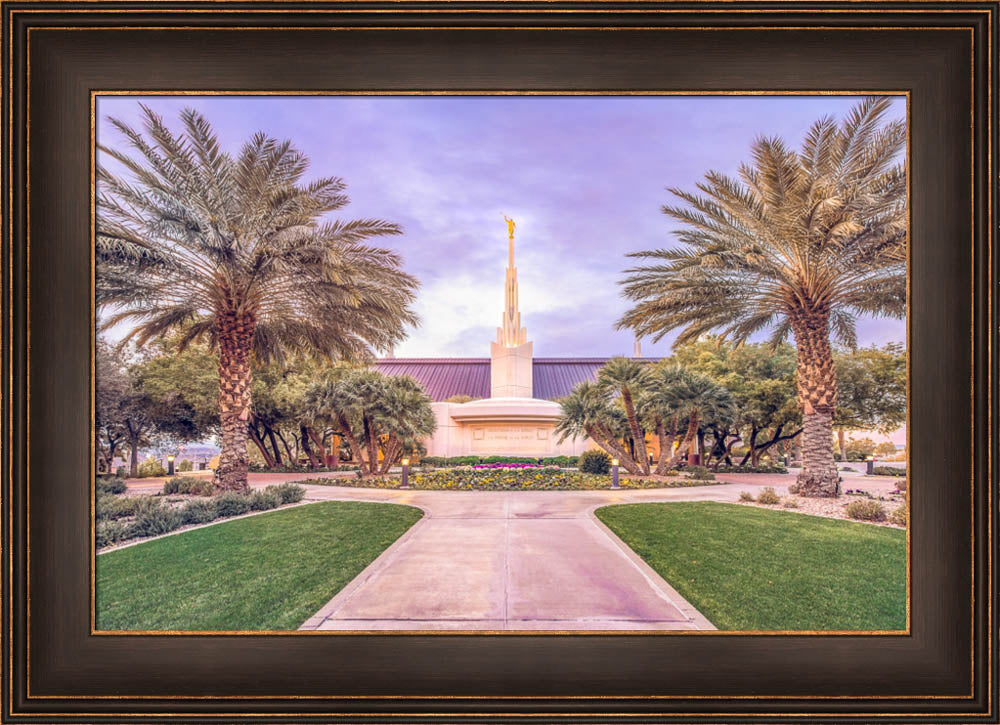 Las Vegas Nevada Temple - Palm Trees by Lance Bertola