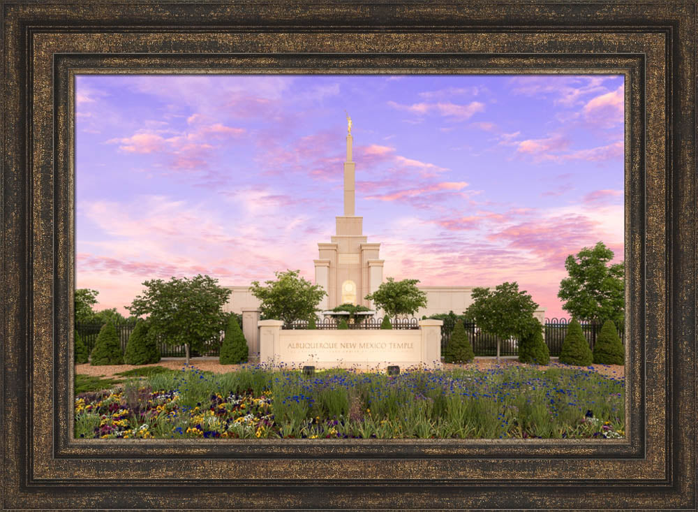 Albuquerque Temple - Vibrant Sunrise by Lance Bertola