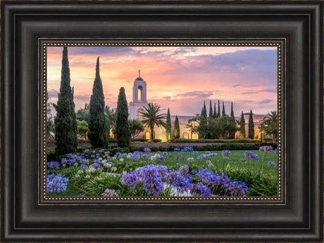 Newport Beach Temple - Flower Pathway by Lance Bertola