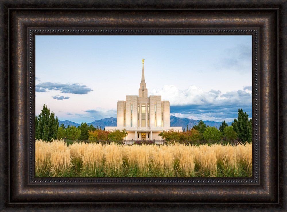 Oquirrh Mountain Utah Temple - Fall Colors by Lance Bertola