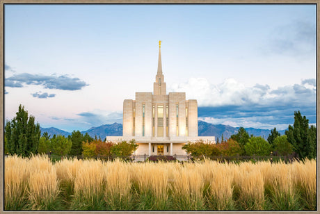 Oquirrh Mountain Utah Temple - Fall Colors by Lance Bertola