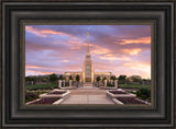 Gila Valley Arizona Temple - Vibrant Sunset by Lance Bertola