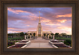 Gila Valley Arizona Temple - Vibrant Sunset by Lance Bertola