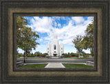 Brigham City Utah Temple - Clouds Blue Sky in the Morning by Lance Bertola