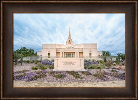 Phoenix Arizona Temple - Purple Flower Pathway by Lance Bertola