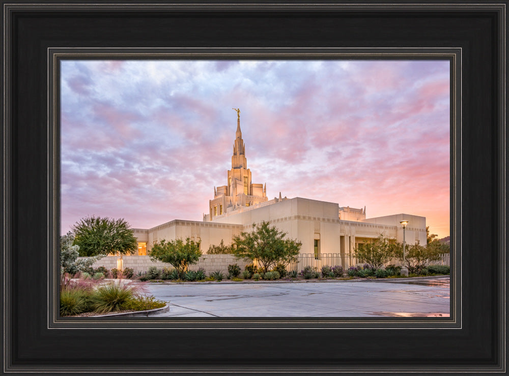 Phoenix Arizona Temple - Sunset Burst by Lance Bertola