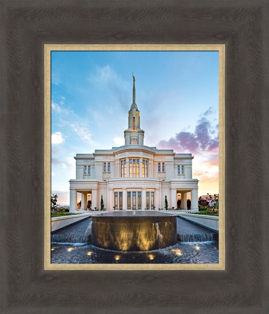 Payson Temple - Fountain by Lance Bertola