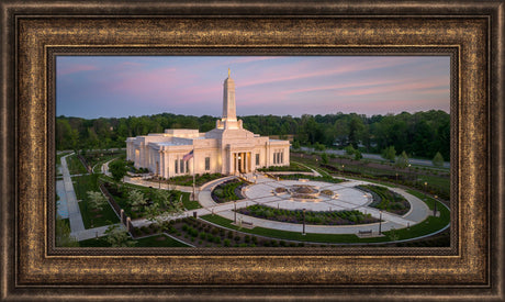 Indianapolis Temple - Sunrise Panorama by Lance Bertola