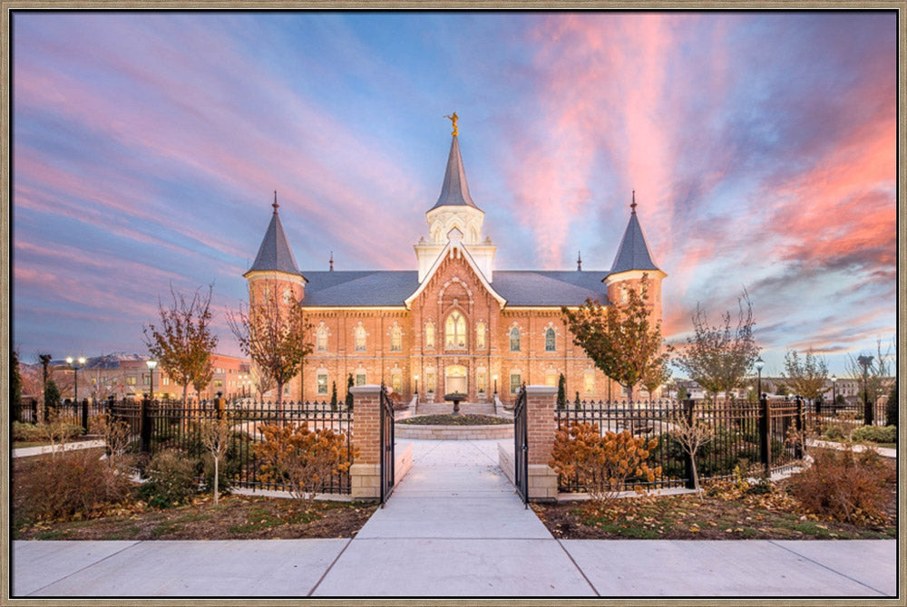 Provo City Center Temple - Sunset Gates by Lance Bertola