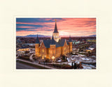 Provo City Center Temple -  Winter Valley Sunset by Lance Bertola