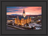 Provo City Center Temple -  Winter Valley Sunset by Lance Bertola