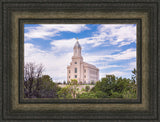 Cedar City Utah Temple - Cloudy Blue Sky Landscape by Lance Bertola