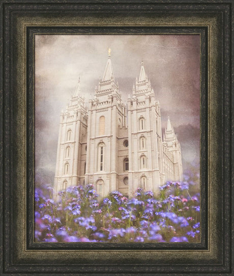 Salt Lake Temple - Forget Me Not by Mandy Jane Williams