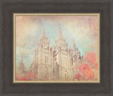 Salt Lake Temple - Coral by Mandy Jane Williams