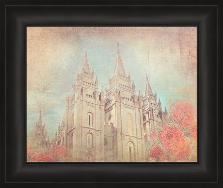 Salt Lake Temple - Coral by Mandy Jane Williams