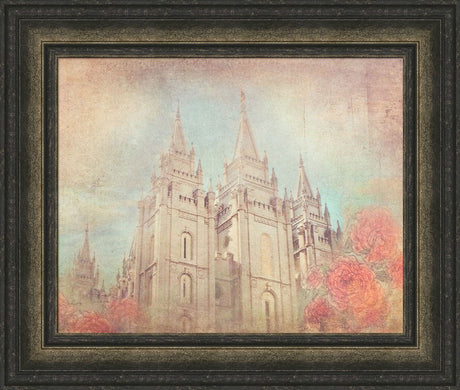 Salt Lake Temple - Coral by Mandy Jane Williams