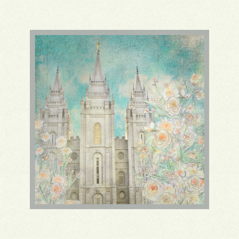 Salt Lake Temple - Enlightened by Mandy Jane Williams