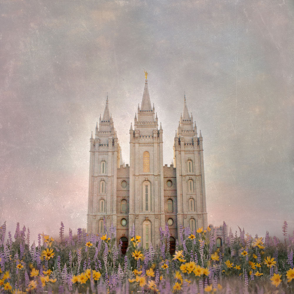 Salt Lake Temple - How Beautiful Upon the Mountains by Mandy Jane Williams