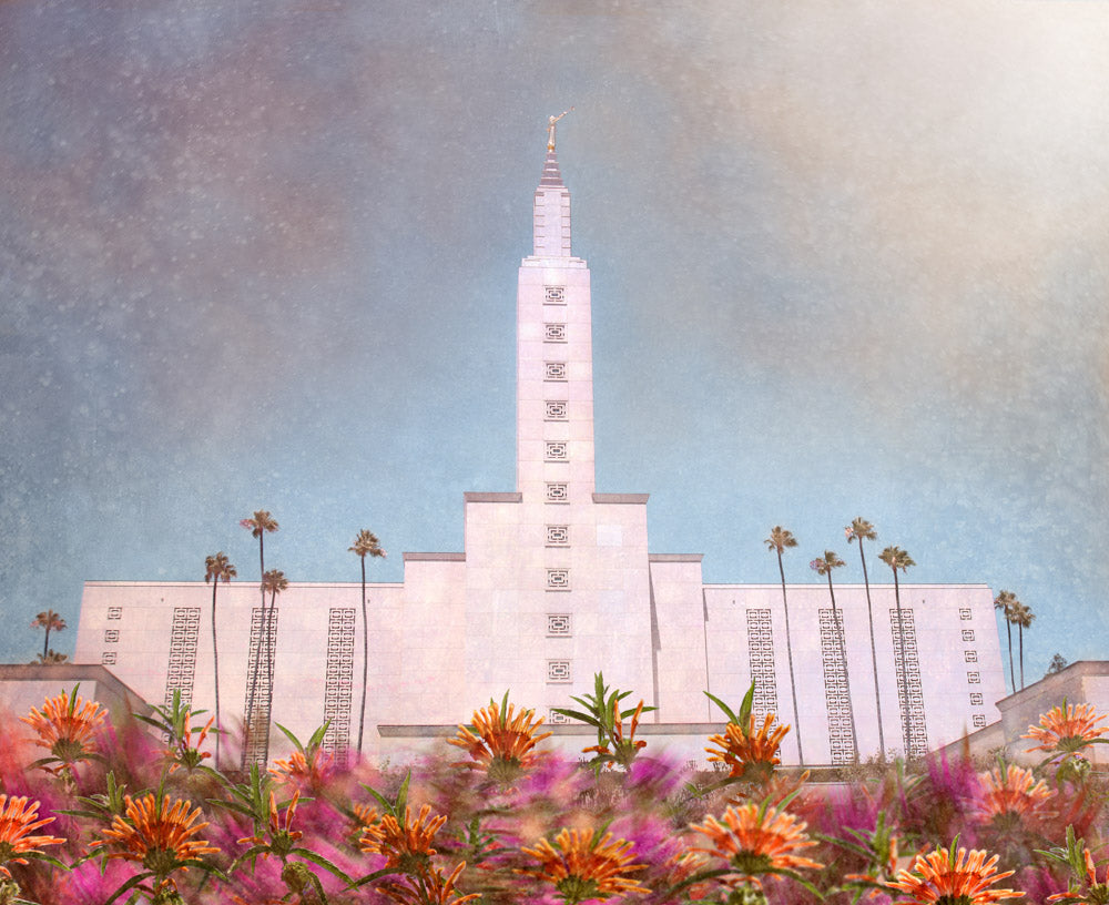 Los Angeles California Temple - Bright and Beautiful by Mandy Jane Williams