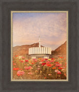 Provo Utah Temple - Flowers by Mandy Jane Williams