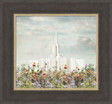 Jordan River Temple - Floral Pastel by Mandy Jane Williams