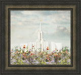 Jordan River Temple - Floral Pastel by Mandy Jane Williams