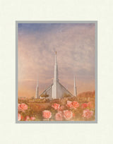 Boise Temple - Roses by Mandy Jane Williams