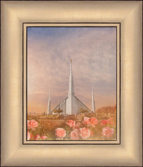 Boise Temple - Roses by Mandy Jane Williams