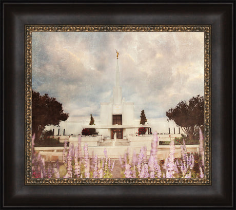 Denver Temple - Peaceful Pondering by Mandy Jane Williams