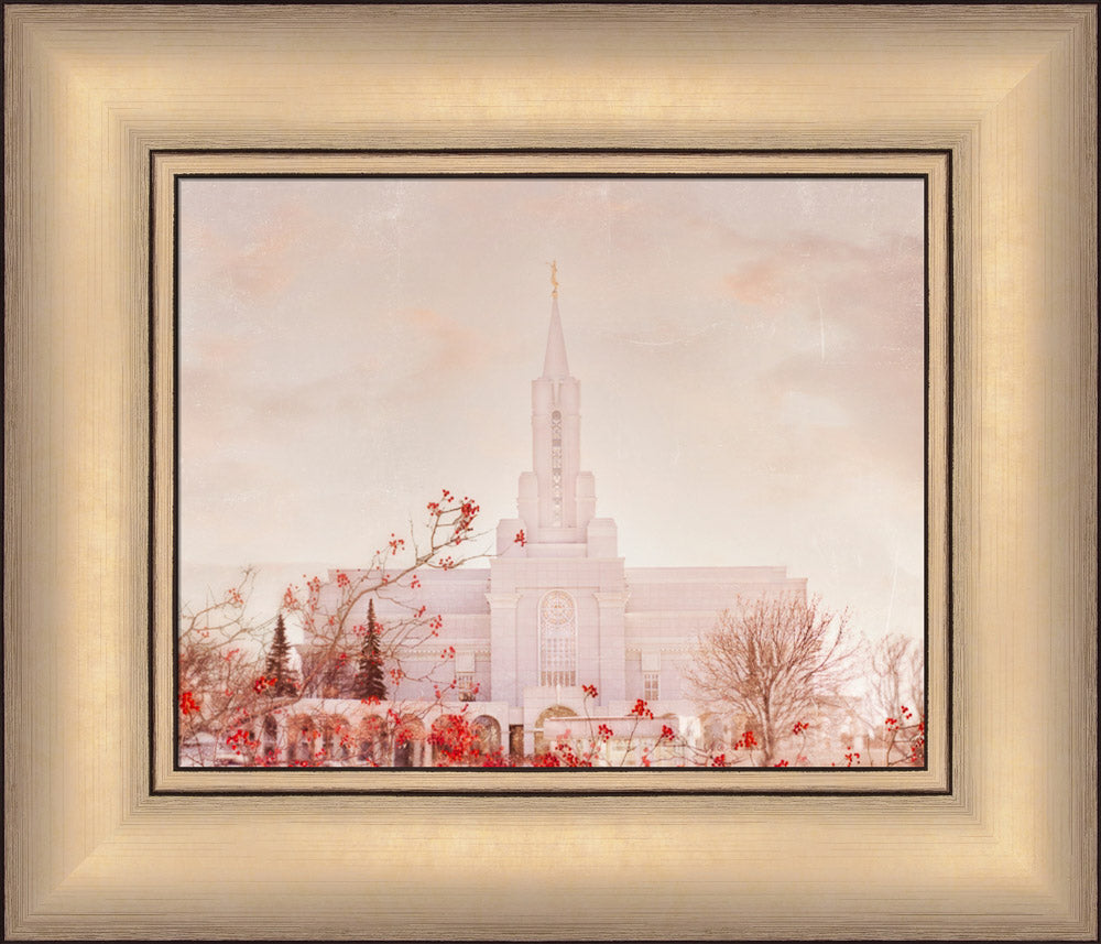 Bountiful Utah Temple - Winter Solace by Mandy Jane Williams