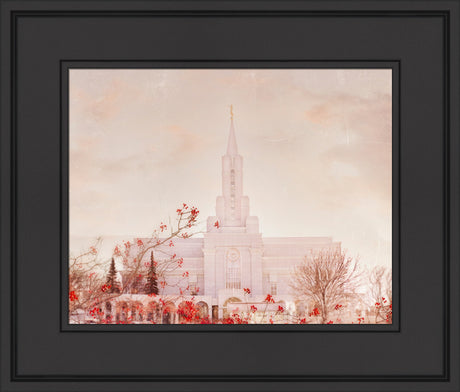 Bountiful Utah Temple - Winter Solace by Mandy Jane Williams