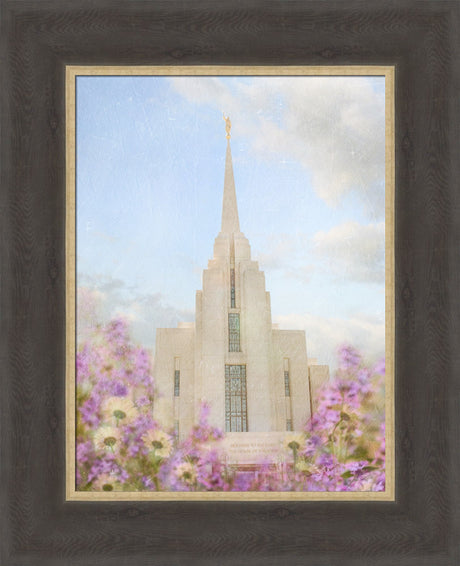 Rexburg Temple - Purple Lavendar by Mandy Jane Williams