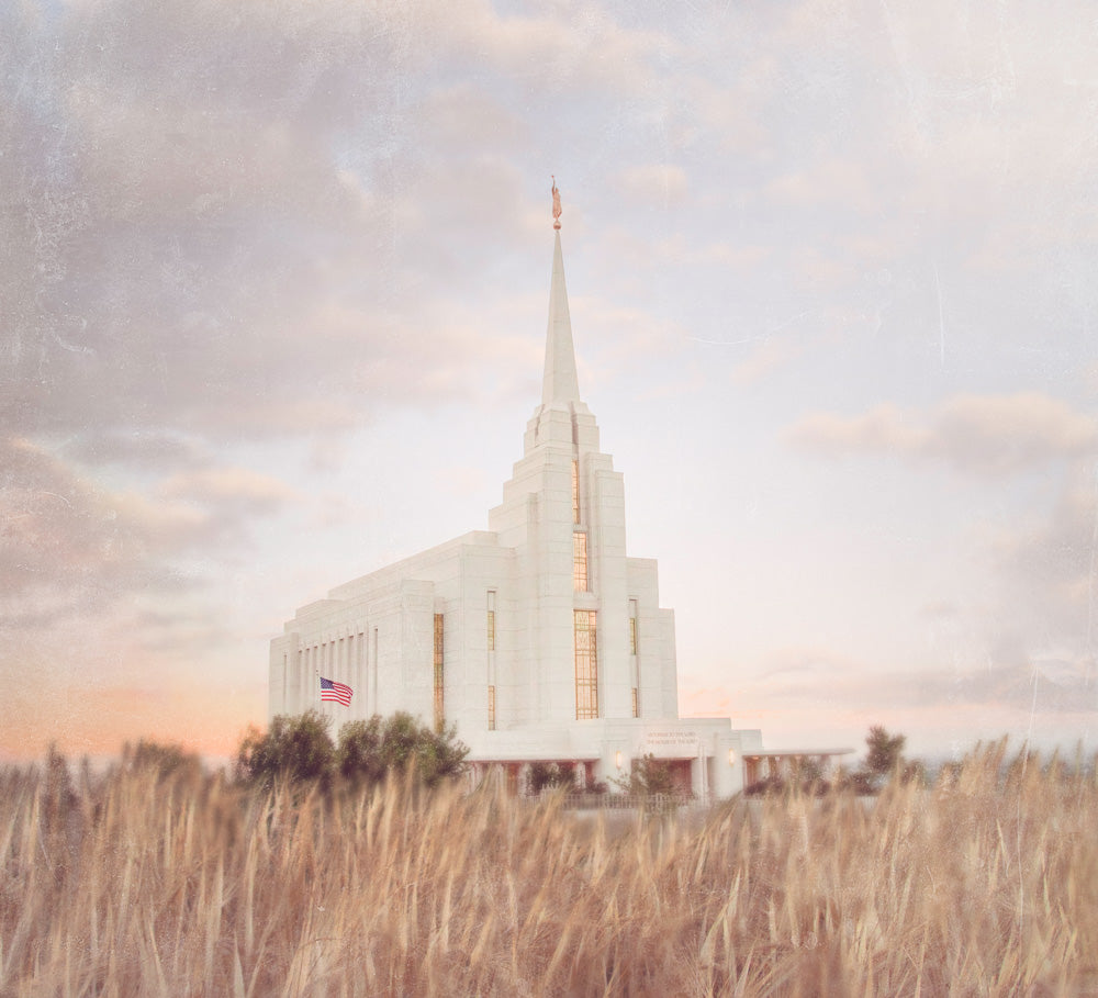 Rexburg Temple - Fruitful Field by Mandy Jane Williams