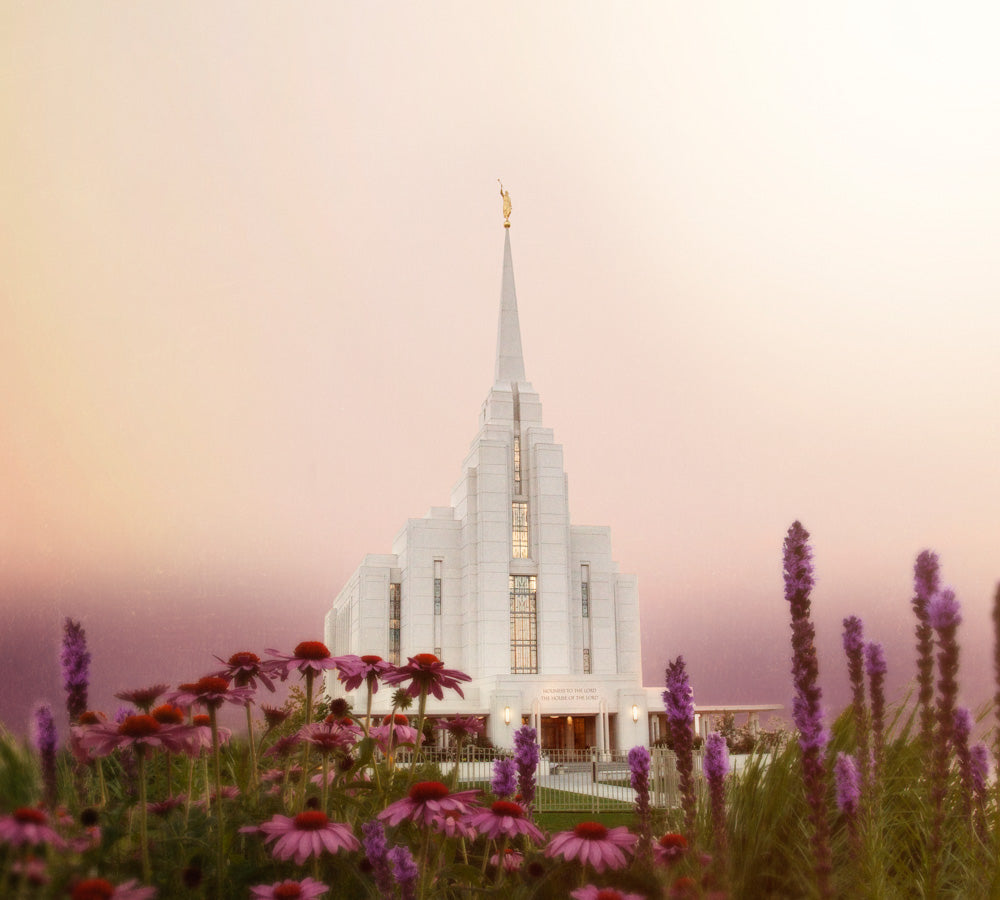 Rexburg Temple - Silk and Purple by Mandy Jane Williams