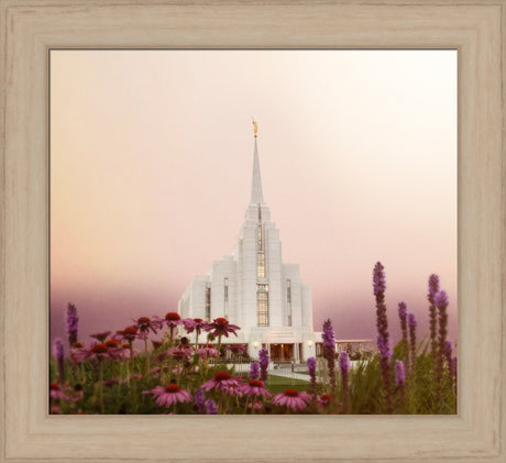 Rexburg Temple - Silk and Purple by Mandy Jane Williams